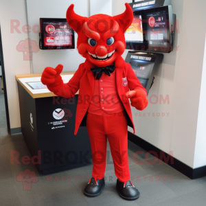 Red Devil maskot kostume...