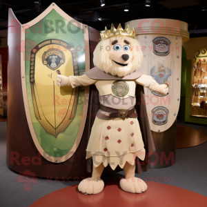 Tan Celtic Shield maskot...