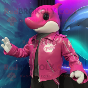 Magenta Dolphin maskot...