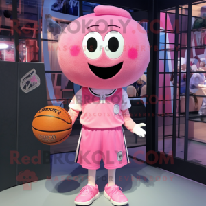 Pink Basketball Ball maskot...