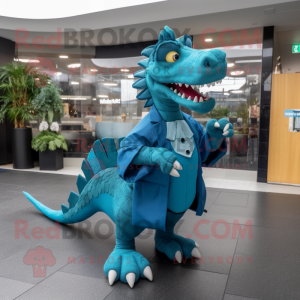 Cyan Spinosaurus mascotte...