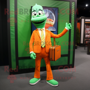 Groen Oranje mascotte...