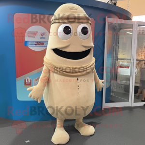 Beige Gyro mascotte kostuum...