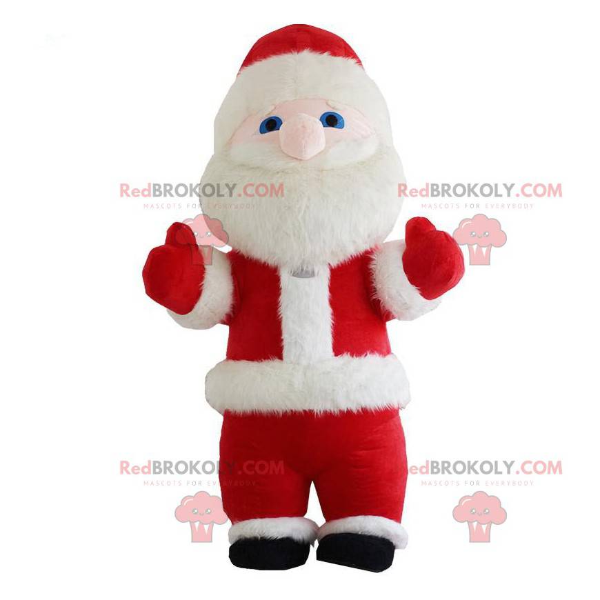 Mascote inflável do Papai Noel, fantasia gigante de Natal -