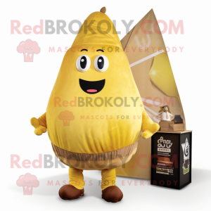 Gold Pear mascotte kostuum...