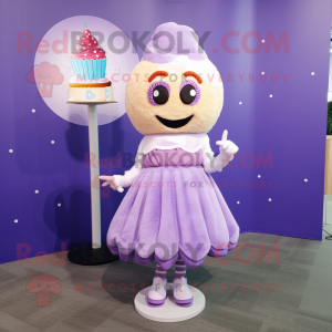 Lavendel Cupcake maskot...