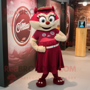 Maroon Alliance mascot costume character dressed with a Wrap Skirt and Bracelet watches