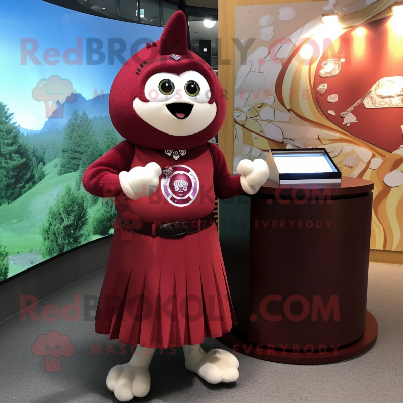Maroon Alliance mascot costume character dressed with a Wrap Skirt and Bracelet watches