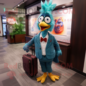 Teal Rooster mascotte...