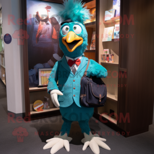 Teal Rooster mascotte...