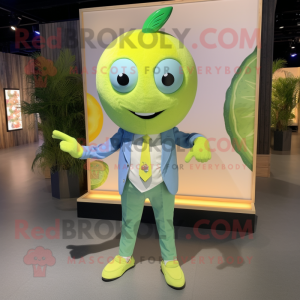 Grøn citron maskot kostume...