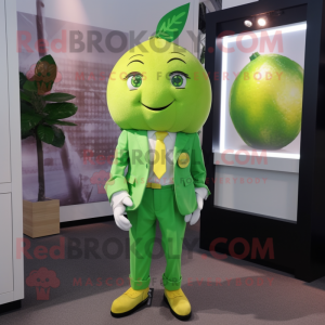 Grøn citron maskot kostume...