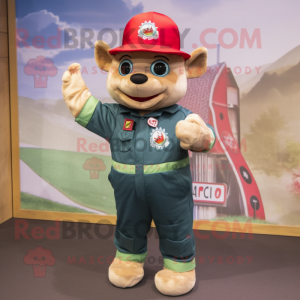  Fire Fighter maskot kostym...