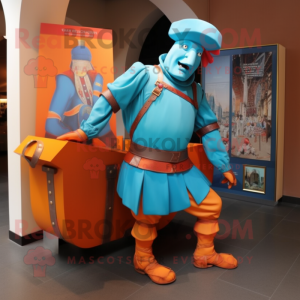 Cyan Swiss Guard mascotte...