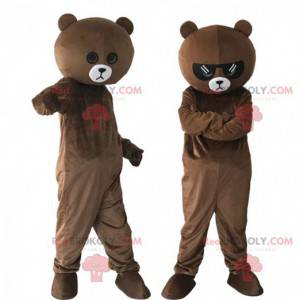 2 brown teddy bear costumes, teddy bear costumes -