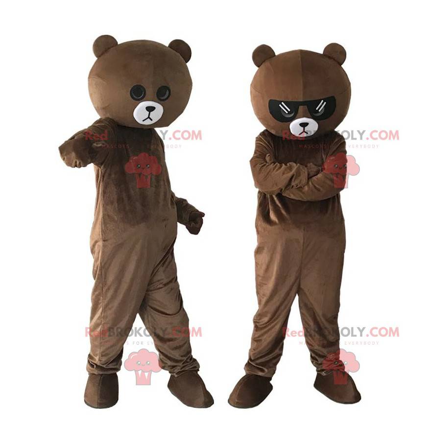 2 brown teddy bear costumes, teddy bear costumes -