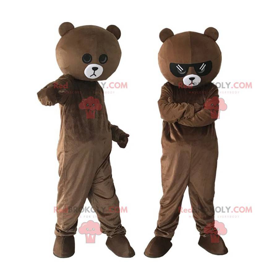 2 bruine teddybeerkostuums, teddybeerkostuums - Redbrokoly.com