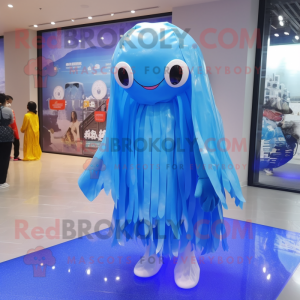 Blue Jellyfish maskot...