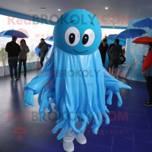 Blue Jellyfish mascotte...