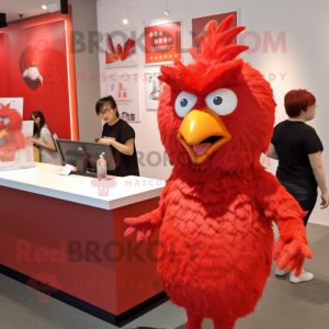 Red Fried Chicken mascotte...