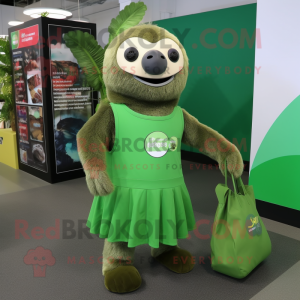 Green Sloth mascotte...