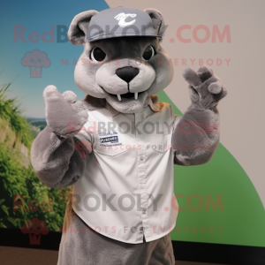 Grijze Puma mascotte...