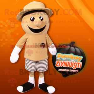 Beige pumpa maskot kostym...