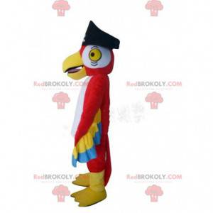 Fato de papagaio vermelho com chapéu de pirata - Redbrokoly.com