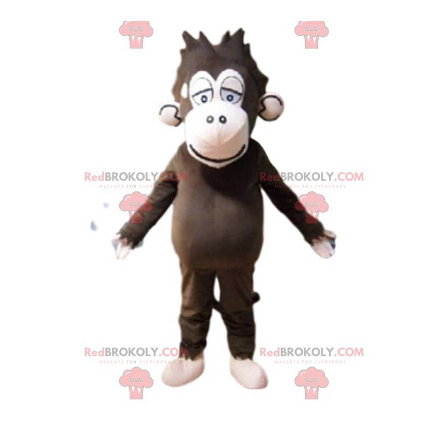 Brązowy rozczochrany kostium małpy, kostium małpy -