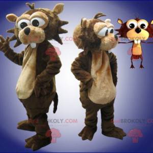 Brown and beige beaver mascot - Redbrokoly.com