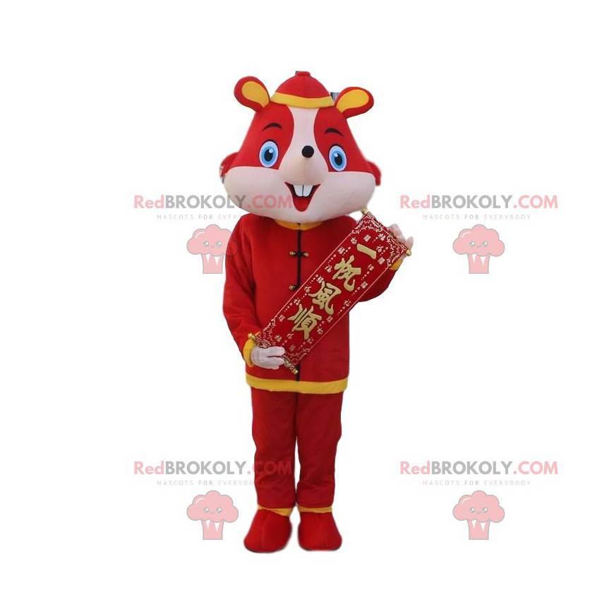 Rood muiskostuum, Aziatisch kostuum - Redbrokoly.com