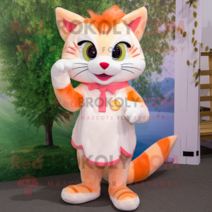 Peach Lynx maskot kostym...