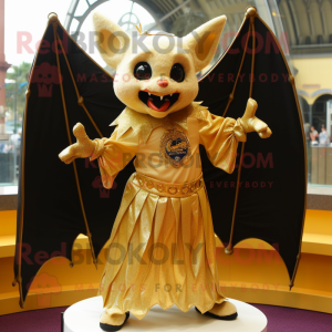Gold Bat mascotte kostuum...