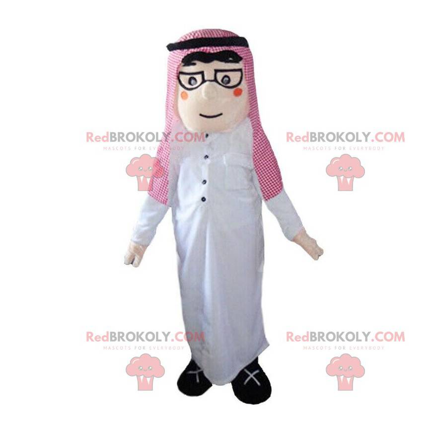 Oriental man mascot, Maghrebian costume, Muslim - Redbrokoly.com