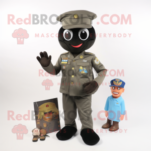 Black Army Soldier mascotte...