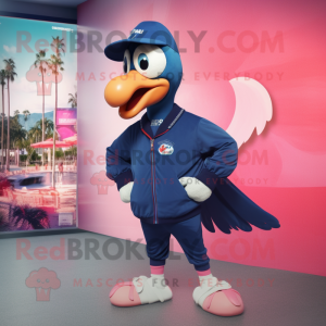 Navy Flamingo maskot drakt...