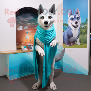 Turquoise Dingo mascotte...