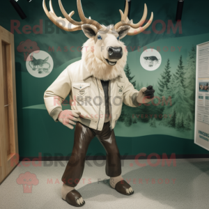 Hvid Irish Elk maskot...