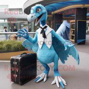 Cyan Velociraptor mascotte...