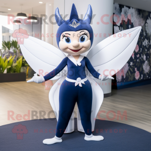 Navy Tooth Fairy maskot kostume figur klædt med yogabukser og hårnåle