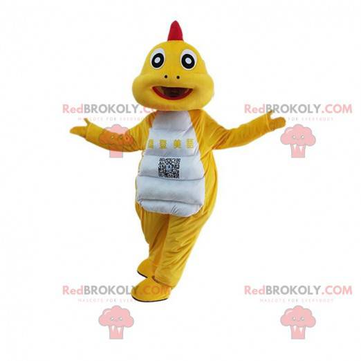 Yellow and white dinosaur costume, dragon costume -