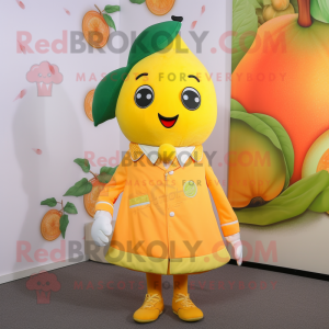 Peach Lemon maskot kostym...
