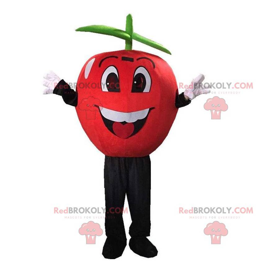 Disfraz de manzana roja gigante, mascota de la fruta prohibida