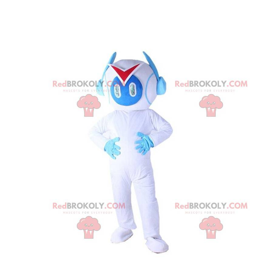 Hvid og blå robotdragt, robotdragt - Redbrokoly.com Hvid og blå robotdragt, robotdragt - Redbrokoly.com