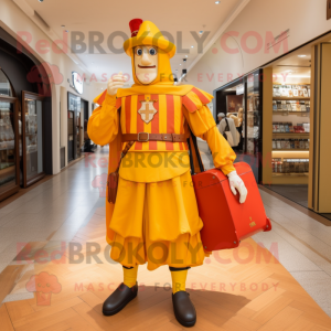 Gold Swiss Guard maskot...