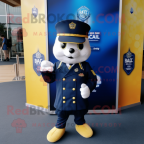Navy Alliance mascot costume character dressed with a Blazer and Brooches