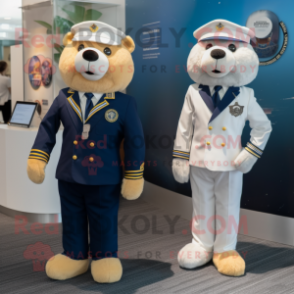 Navy Alliance mascot costume character dressed with a Blazer and Brooches