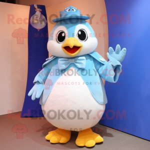 Sky Blue Penguin mascotte...