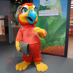 Orange Macaw mascotte...