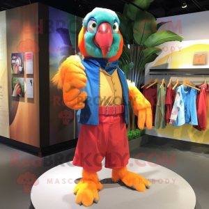 Orange Macaw mascotte...